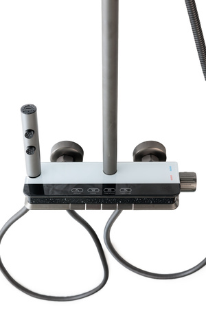 Zestaw prysznicowy natynkowy AUREL szary Indes Grey