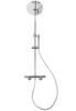 Zestaw prysznicowy z termostatem natynkowy Indes SOFIA srebrny chrom