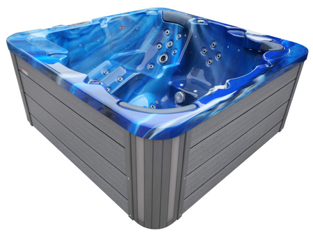 Jacuzzi ogrodowe z filtrem piaskowym i lampą UV 6-osobowe AG-1 GECKO 200x200cm