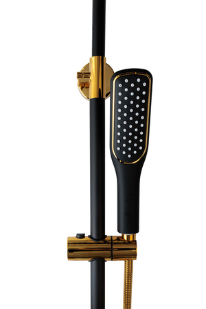 Czarno złoty zestaw prysznicowy