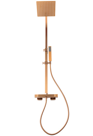 Zestaw prysznicowy z termostatem miedź szczotkowana natynkowy Indes ANGELO