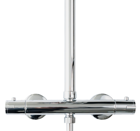 Zestaw prysznicowy z termostatem natynkowy Indes SOFIA srebrny chrom