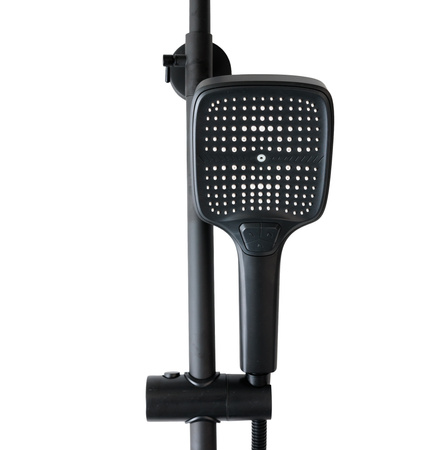 Zestaw prysznicowy LUKAS czarny mat 4-funkcyjny z wyświetlaczem temperatury